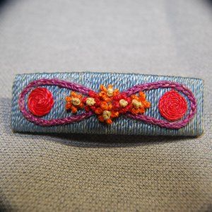 Retro 1960's Bohemian Style Decorative Hair Barrette